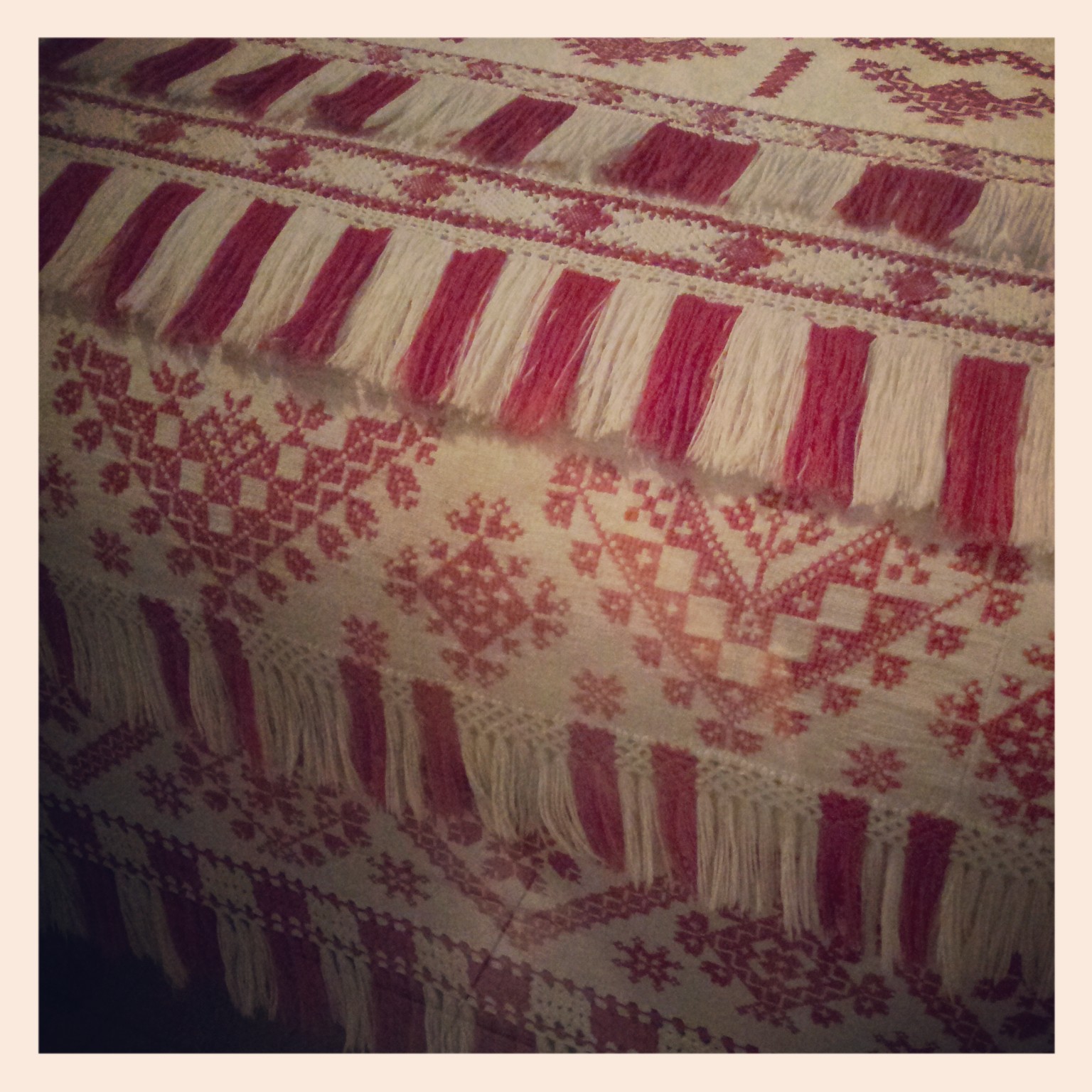 Cross-stitch embroidery in the Nordiska Museet.