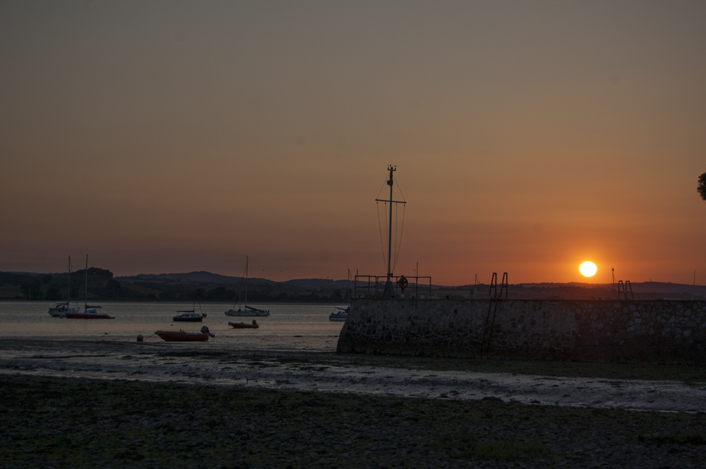 Sunset over the Exe Estuary near Lympstone, Devon