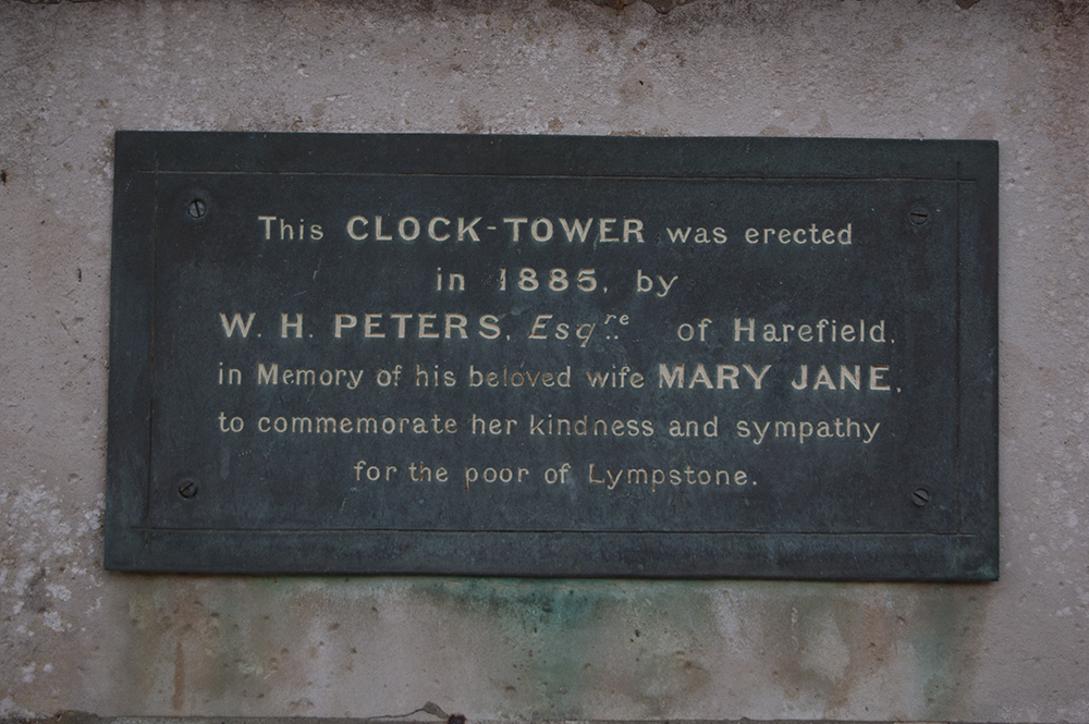Plaque of Peters Tower