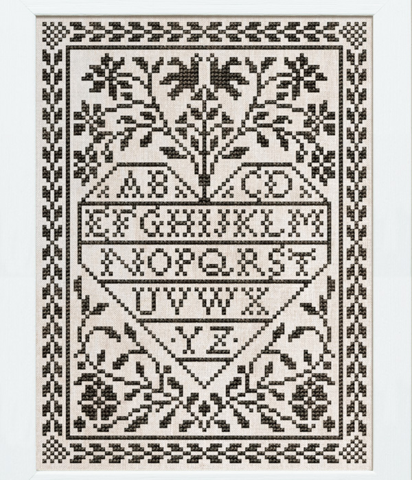 Love Letters - an original cross-stitch alphabet sampler designed by Modern Folk Embroidery