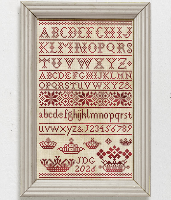 Letters from the North - part 1 - an original cross-stitch sampler designed by Modern Folk Embroidery