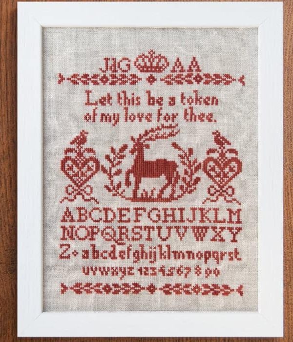 A Token of Love - Alphabet Sampler Cross Stitch Pattern