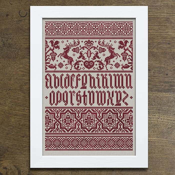 Counted Cross Stitch Chart Four Seasons Sampler PDF Instant Download