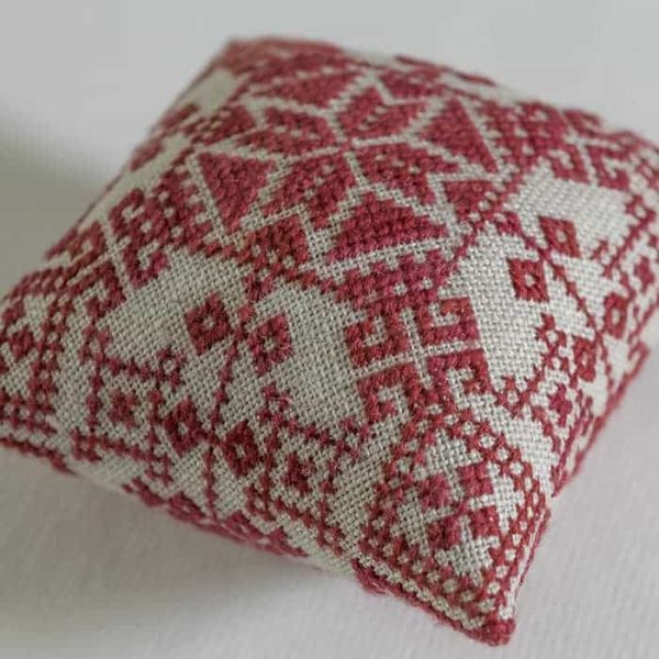 Christmas Pincushion - original embroidery cross stitch pattern by Modern Folk Embroidery