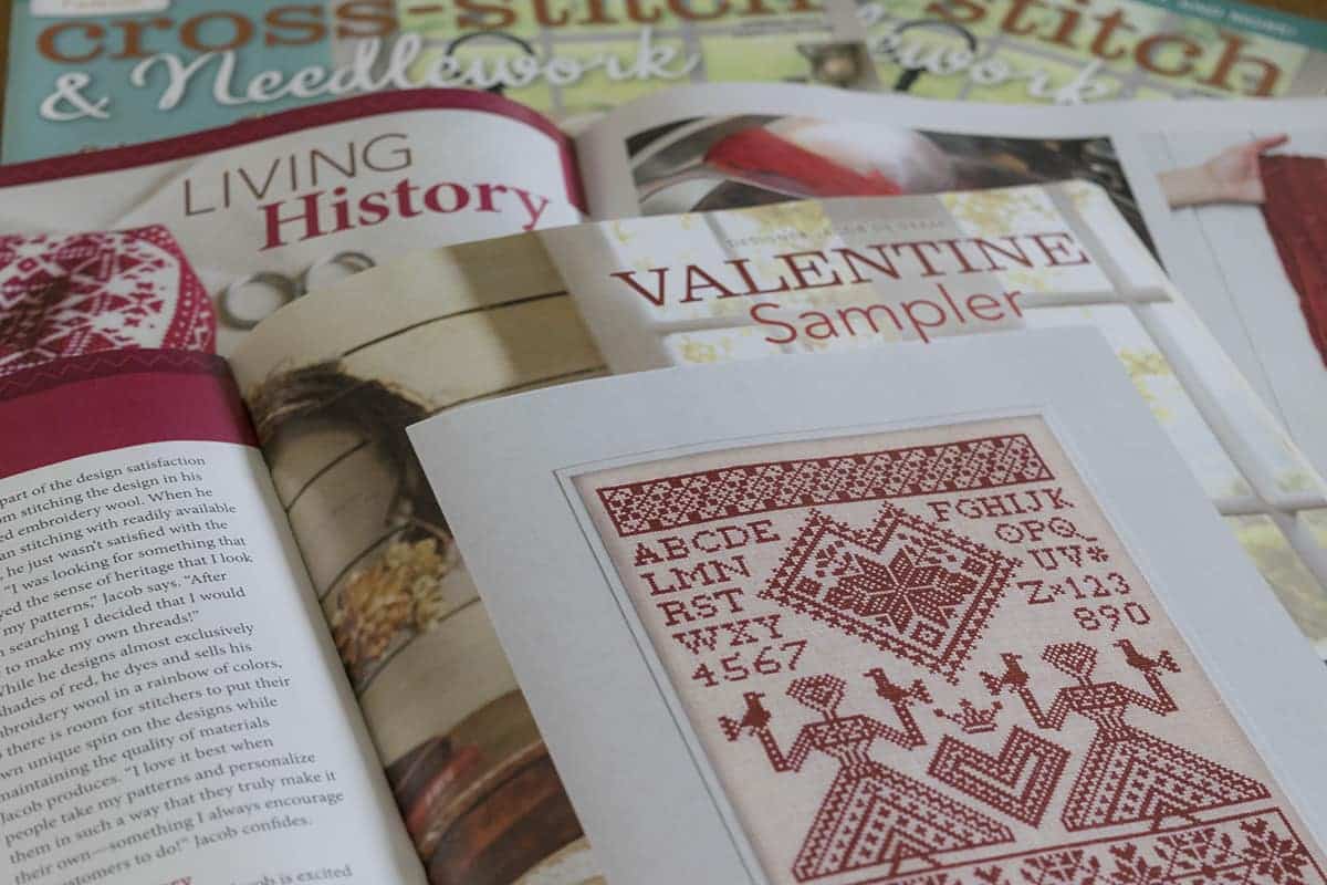 My Norwegian Valentine - An Alphabet Sampler. Original cross-stitch design by Modern Folk Embroidery, as featured in Cross-Stitch & Needlework Magazine