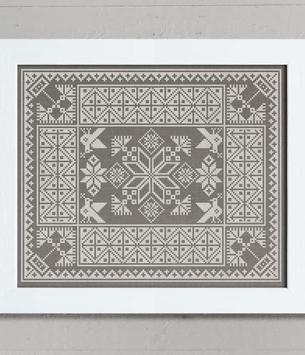 A Slavic Cushion Pattern - original Cross Stitch Chart by Modern Folk Embroidery