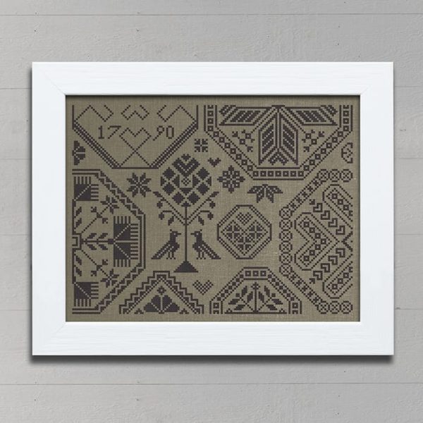 Quaker of Hearts Cross Stitch Pattern by Modern Folk Embroidery