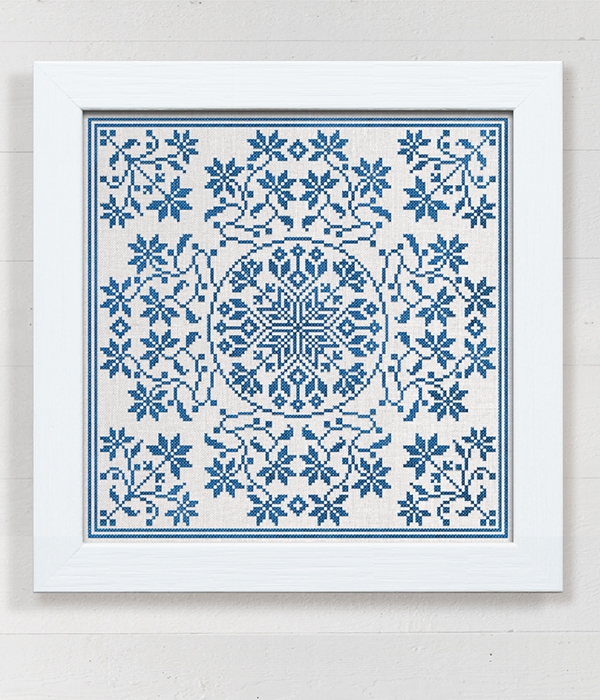 Yuletide Cushion: A Floral Christmas Design by Modern Folk Embroidery