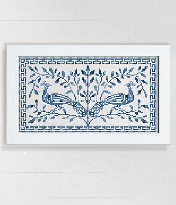 The Peacock Tree - cross stitch design by Modern Folk Embroidery