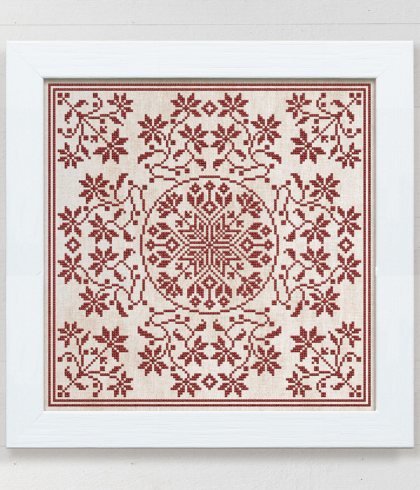 Yuletide Cushion: A Floral Christmas Design by Modern Folk Embroidery