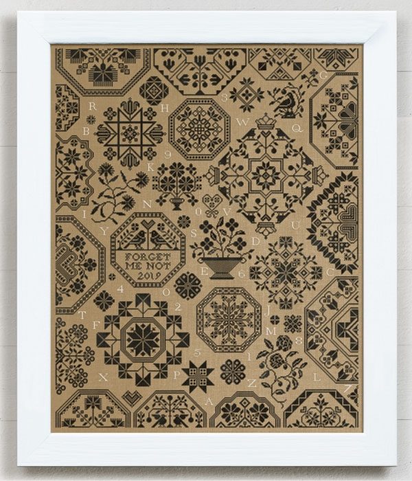 Forget Me Not: A Quaker Sampler - design by Modern Folk Embroidery