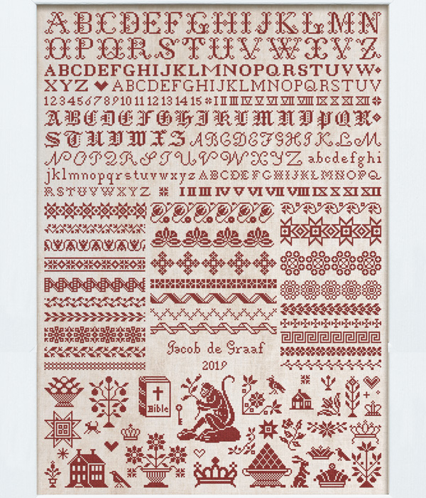 The Bristol Monkey Sampler - A Bristol Orphanage Design by Modern Folk Embroidery