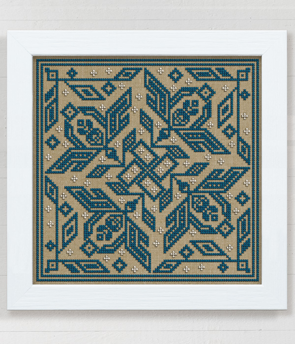 The Lily Wheel - Original Cross-Stitch Chart by Modern Folk Embroidery