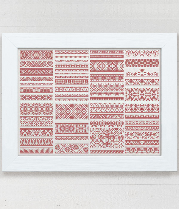 Fifty Decorative Borders - An original cross-stitch design by Modern Folk Embroidery
