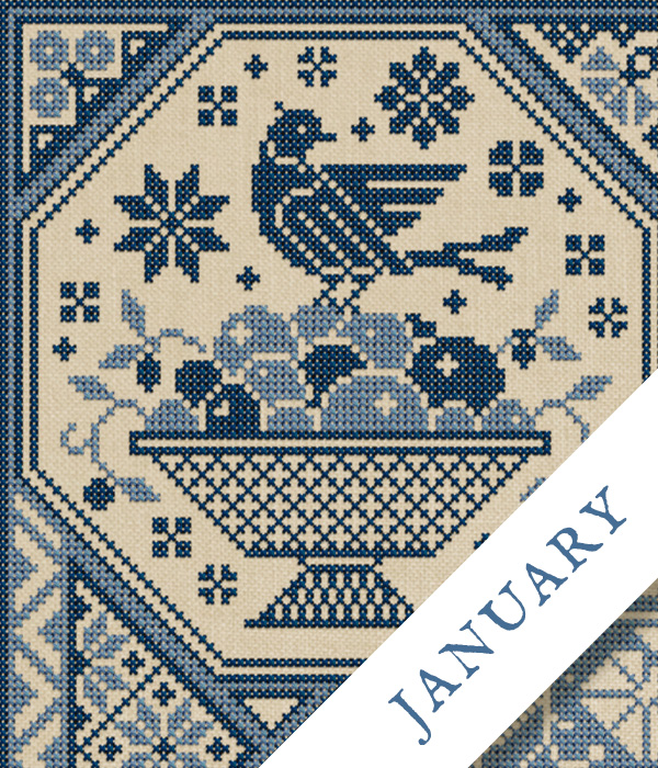 Modern Folk Embroidery SAL 2021: The Fruits of Plenty - an original cross stitch design by Modern Folk Embroidery