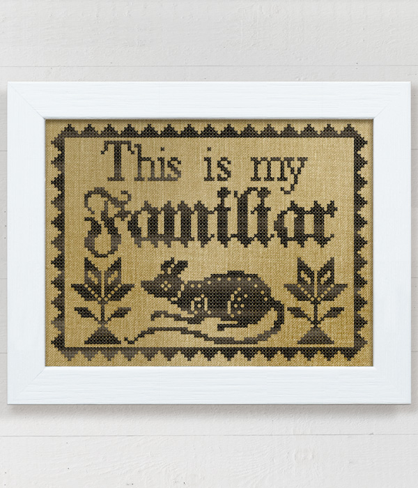 This Is My Familiar - An original cross stitch chart by Modern Folk Embroidery