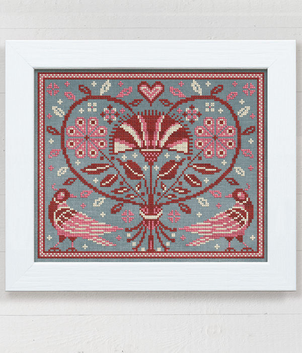 Isabella's Heart - an original cross stitch design by Modern Folk Embroidery