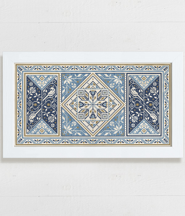 Song of the Nightingale - and original cross stitch design by Modern Folk Embroidery