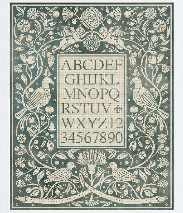Fancy an ABC - original counted cross stitch design by Modern Folk Embroidery