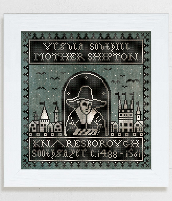 Mother Shipton - an original "Dark Crosses" cross stitch chart by Modern Folk Embroidery