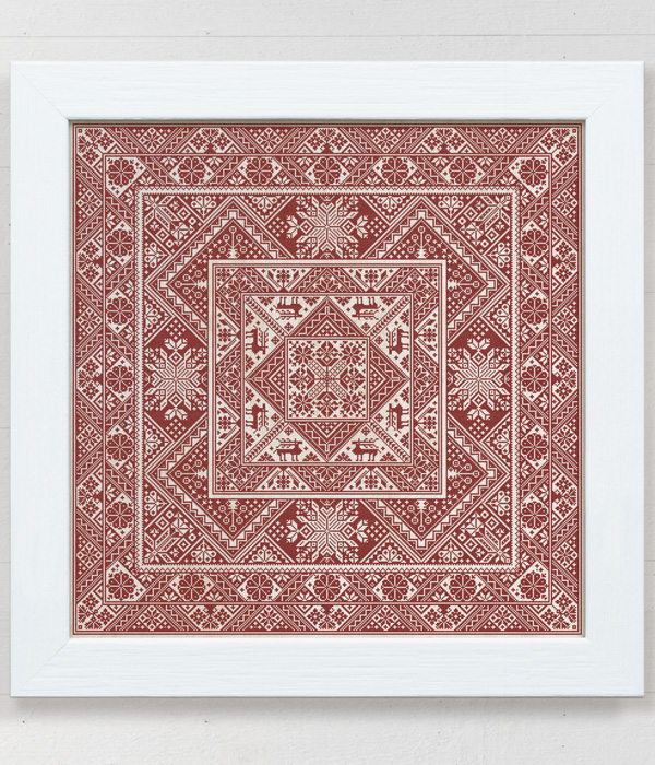 A Winter Kaleidoscope - original counted cross-stitch chart designed by Modern Folk Embroidery