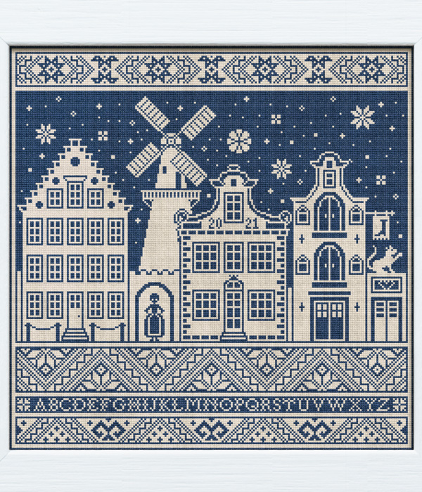 Winter in the City - an original counted cross-stitch chart by Modern Folk Embroidery