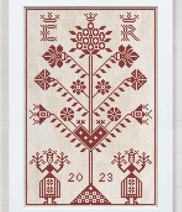 A Tree of Friendship - Original counted cross-stitch design by Modern Folk Embroidery