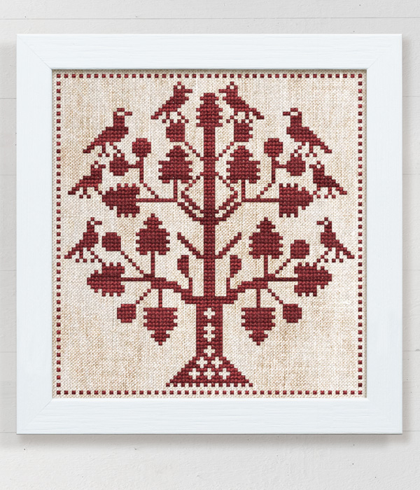 Birds in Winter - a freebie cross-stitch chart from Modern Folk Embroidery