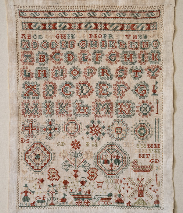 Rink Symons 1781 - A Hindeloopen Frisian sampler charted by Modern Folk Embroidery