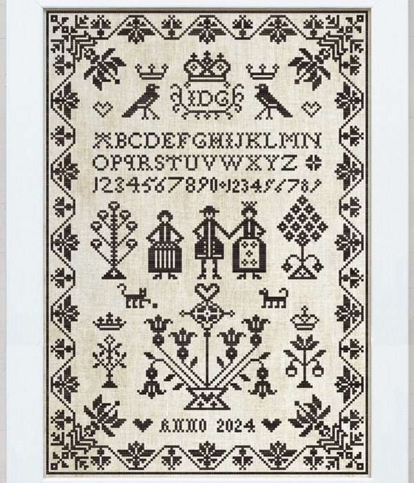 A Royal Affair - an original cross-stitch design by Modern Folk Embroidery