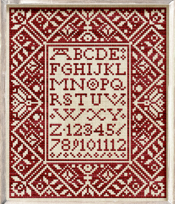 A Winter Alphabet is a folklore inspired cross-stitch pattern designed by Modern Folk Embroidery