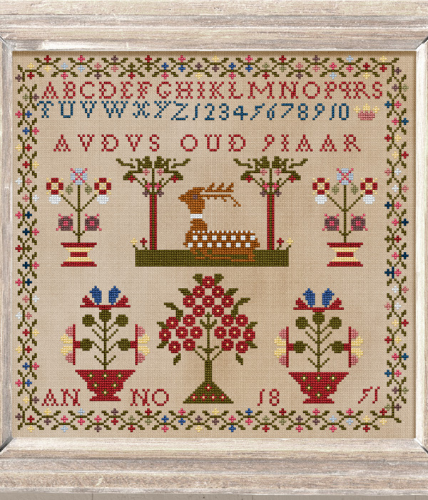 AVDVS 1851 - A Dutch Period Reproduction Sampler charted by Modern Folk Embroidery