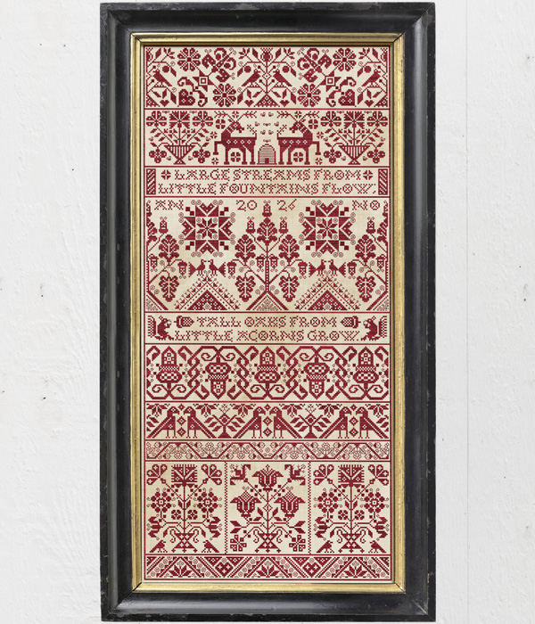 Little Acorns - MFE SAL 2026, an folklore inspired cross stitch pattern designed by Modern Folk Embroidery