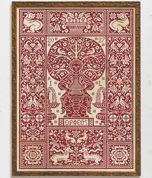 Song of Orpheus - the MFE SAL 2027, an original cross stitch pattern designed by Modern Folk Embroidery