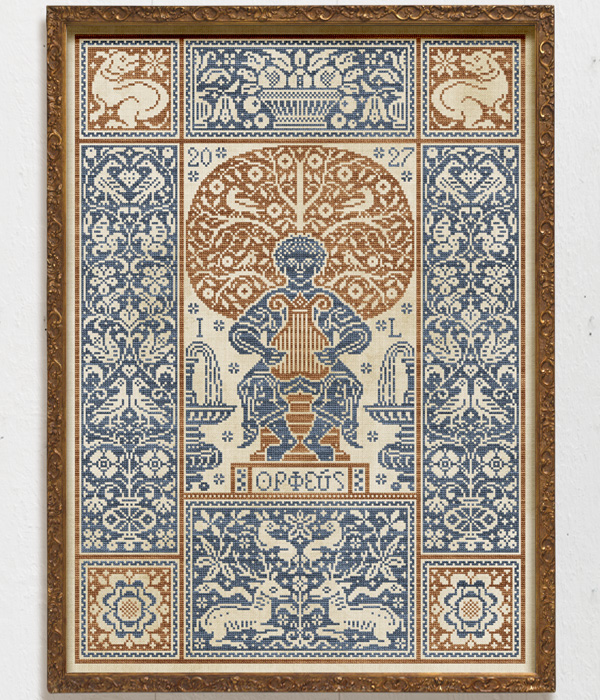 Song of Orpheus - the MFE SAL 2027, an original cross stitch pattern designed by Modern Folk Embroidery