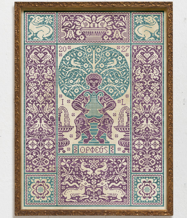 Song of Orpheus - the MFE SAL 2027, an original cross stitch pattern designed by Modern Folk Embroidery